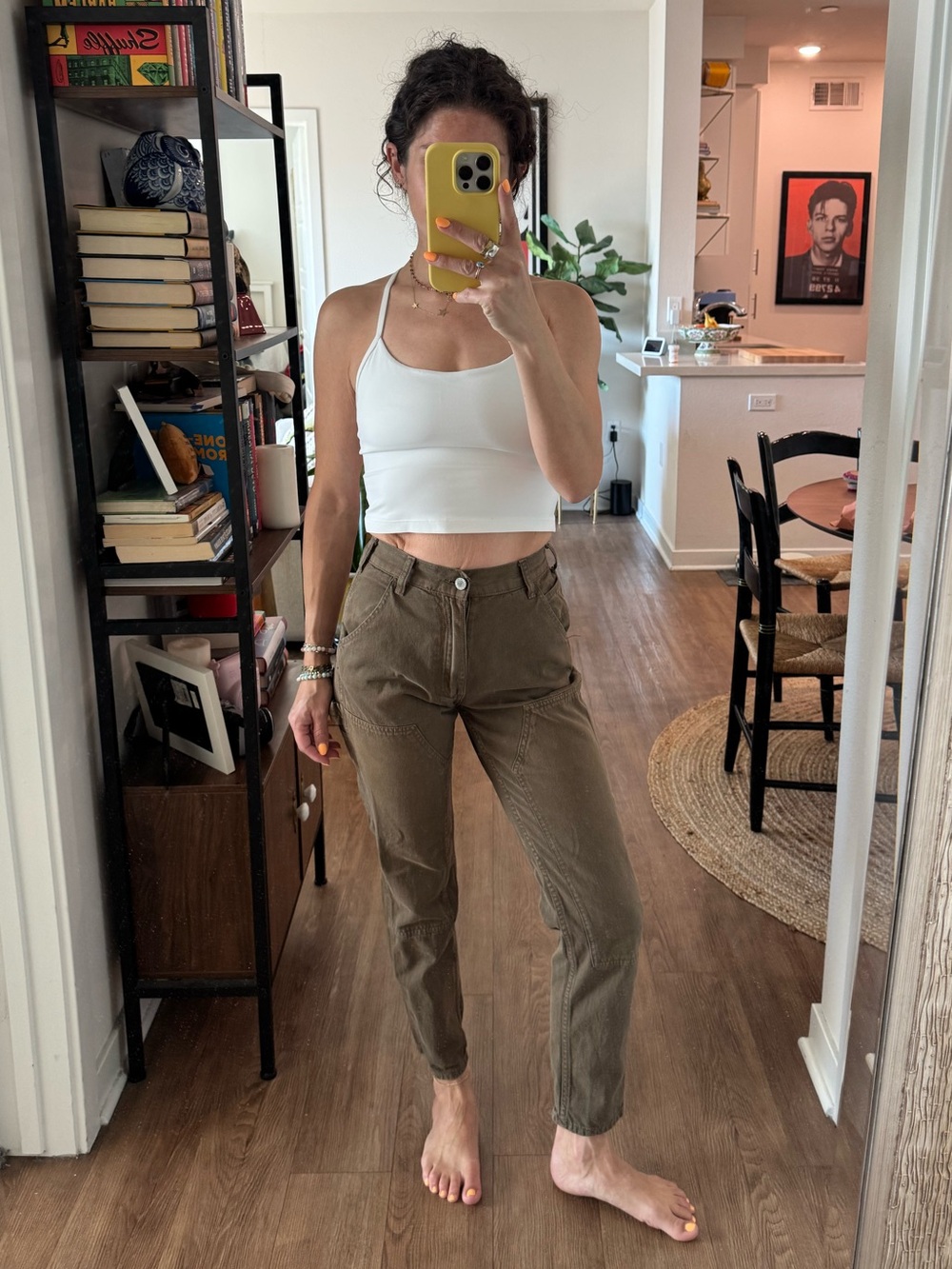 Brandy Melville Olive Green Straight Leg Pants